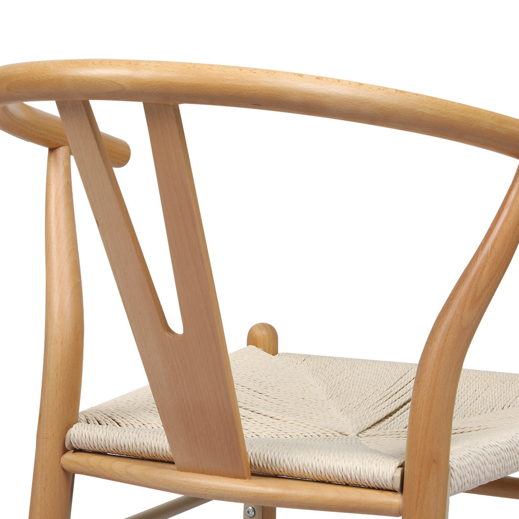 Minimalist 4x Dining Chairs Wooden Hans  Comfortable Design
