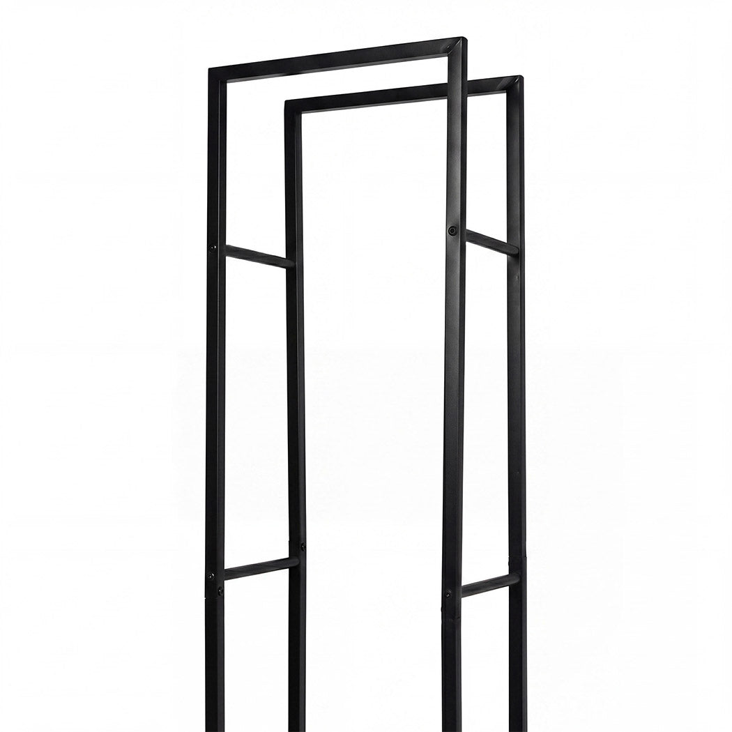 Levede Firewood Rack Steel Outdoor Storage Log Holder Fireplace 40 x 25 x 150cm