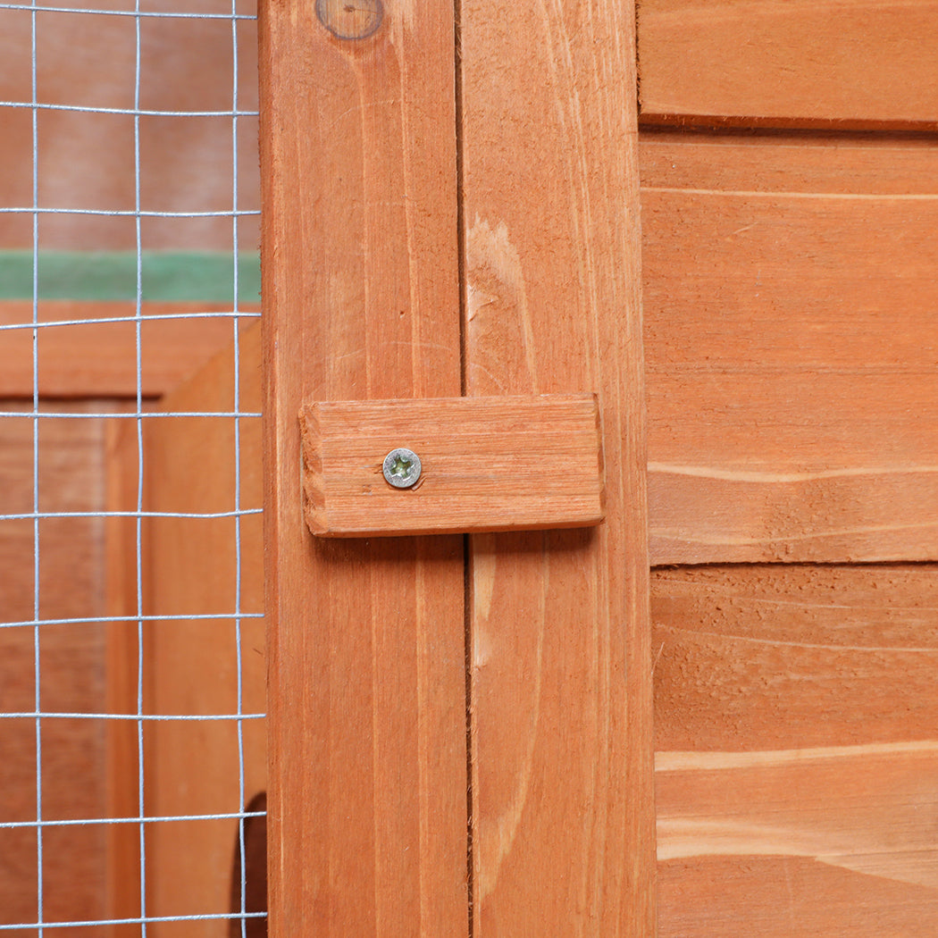 Rabbit Hutch Brown Steel 90x45x80cm