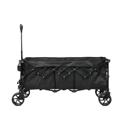 Folding Wagon Cart Black 126x108x61.6cm
