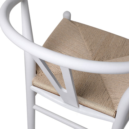 Contemporary 4x Dining Chairs Wooden Hans White  Wood Finish