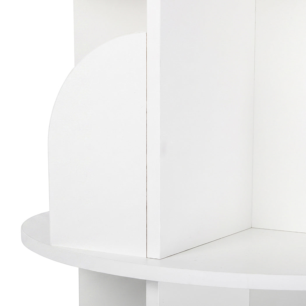 Rotating Bookshelf 5 Tier Storage 46x46x158cm