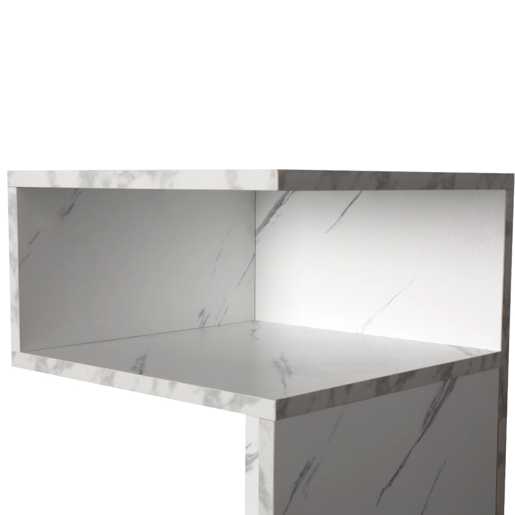 Functional 1xBedside Tables Drawers Side White  Multipurpose Use