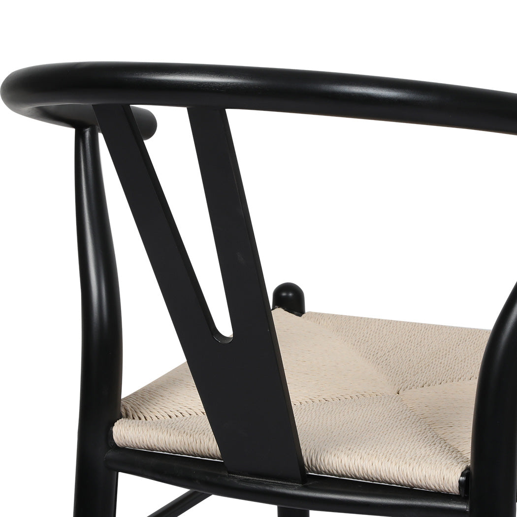 Modern 8x Dining Chairs Wooden Hans Black  Durable Frame Classic