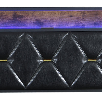 Black bed frame 83x38x23.5cm, view 6