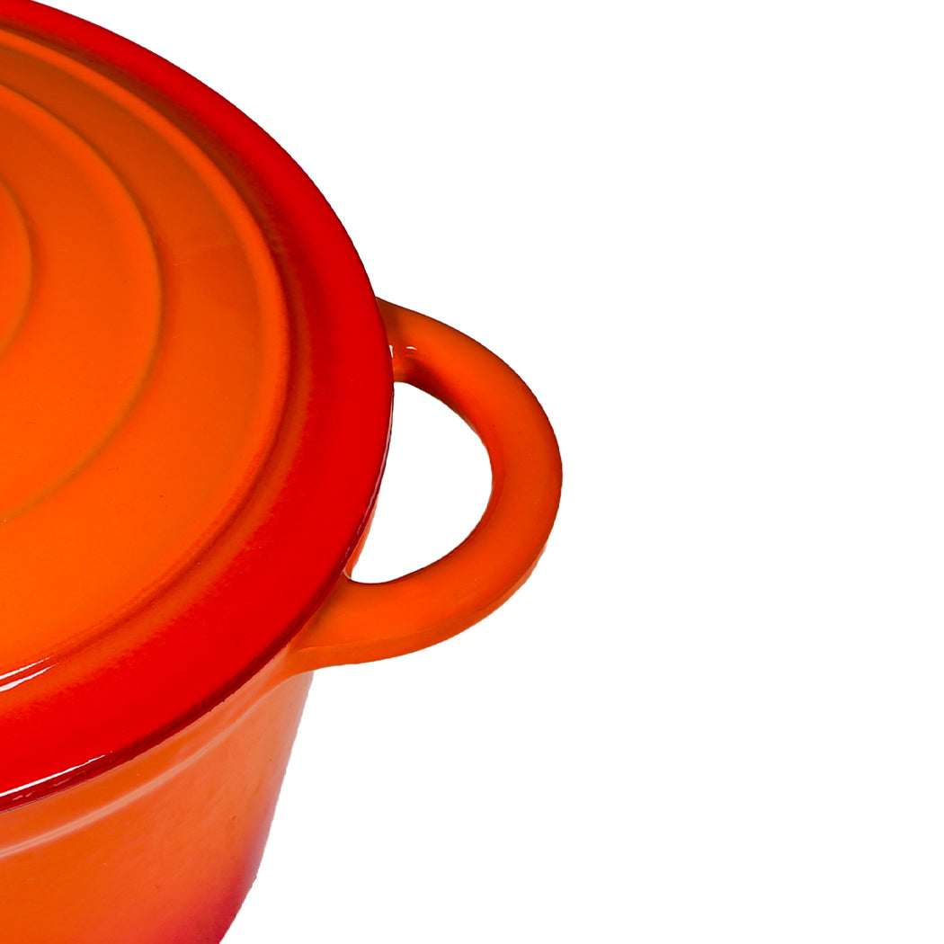 Cast Iron Dutch Oven Orange 24x30.5x17cm