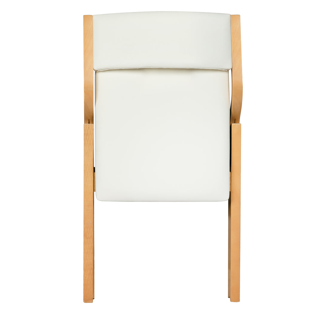 Modern 8x Dining Chairs Foldable PU Beige  Multipurpose Use