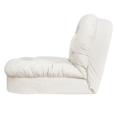 Cozy Convertible Lounge Floor Sofa Bed  Wood Finish Classic