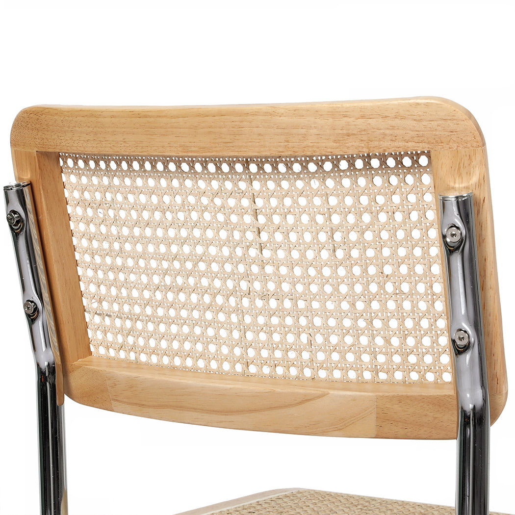Luxury 2x Rattan Chair Dining Chairs  Scandi Inspired Design
