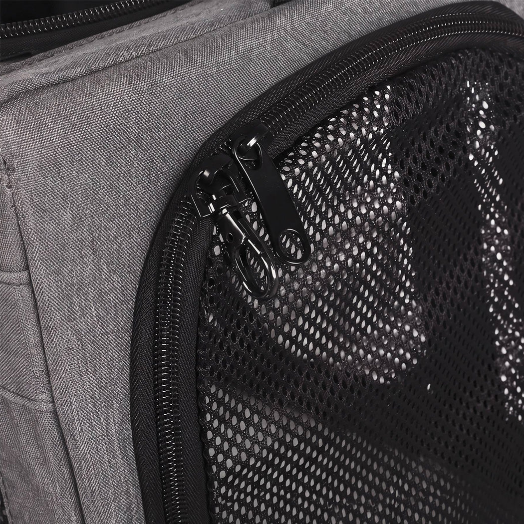 Cat Carrier Mesh Windows Grey 42x23x28cm