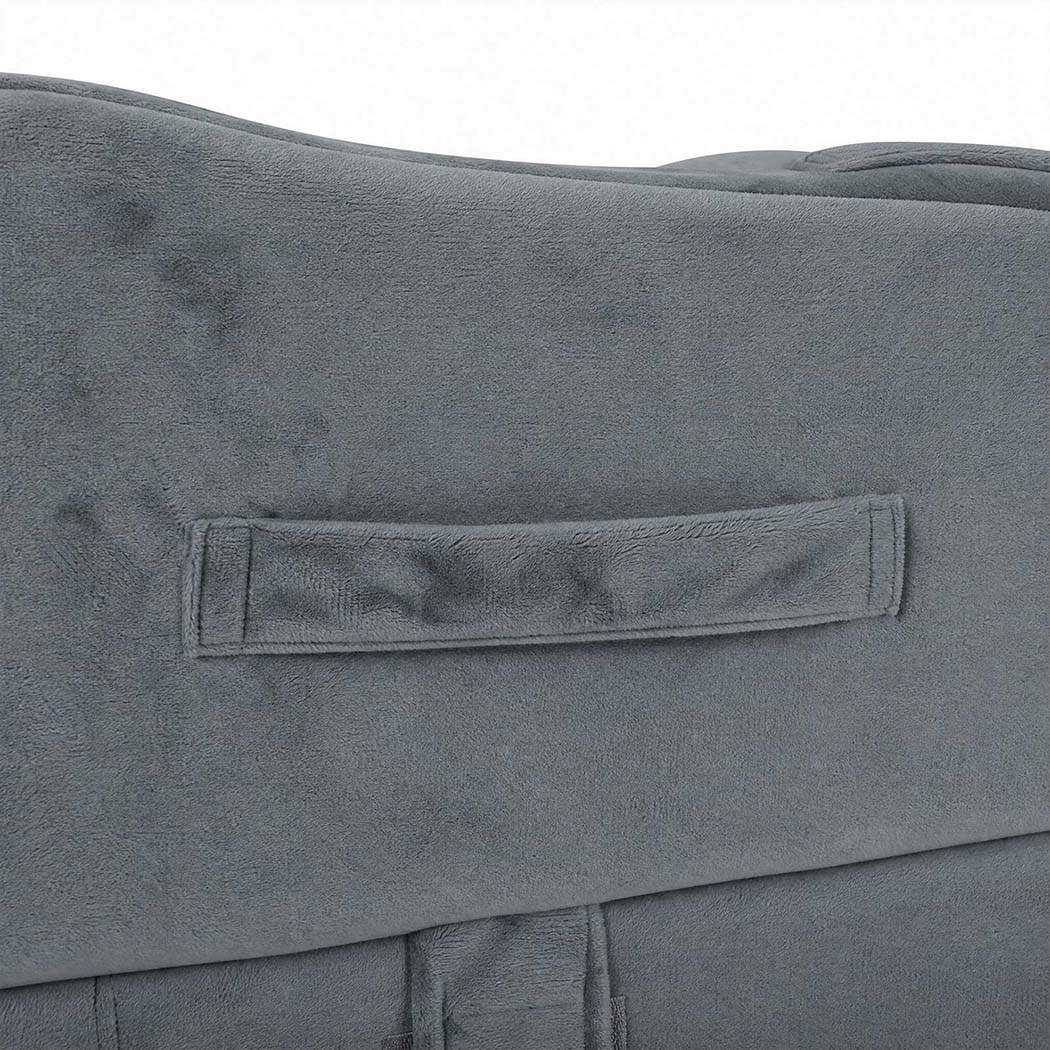 Leg Pillow Double Grey Memory Foam