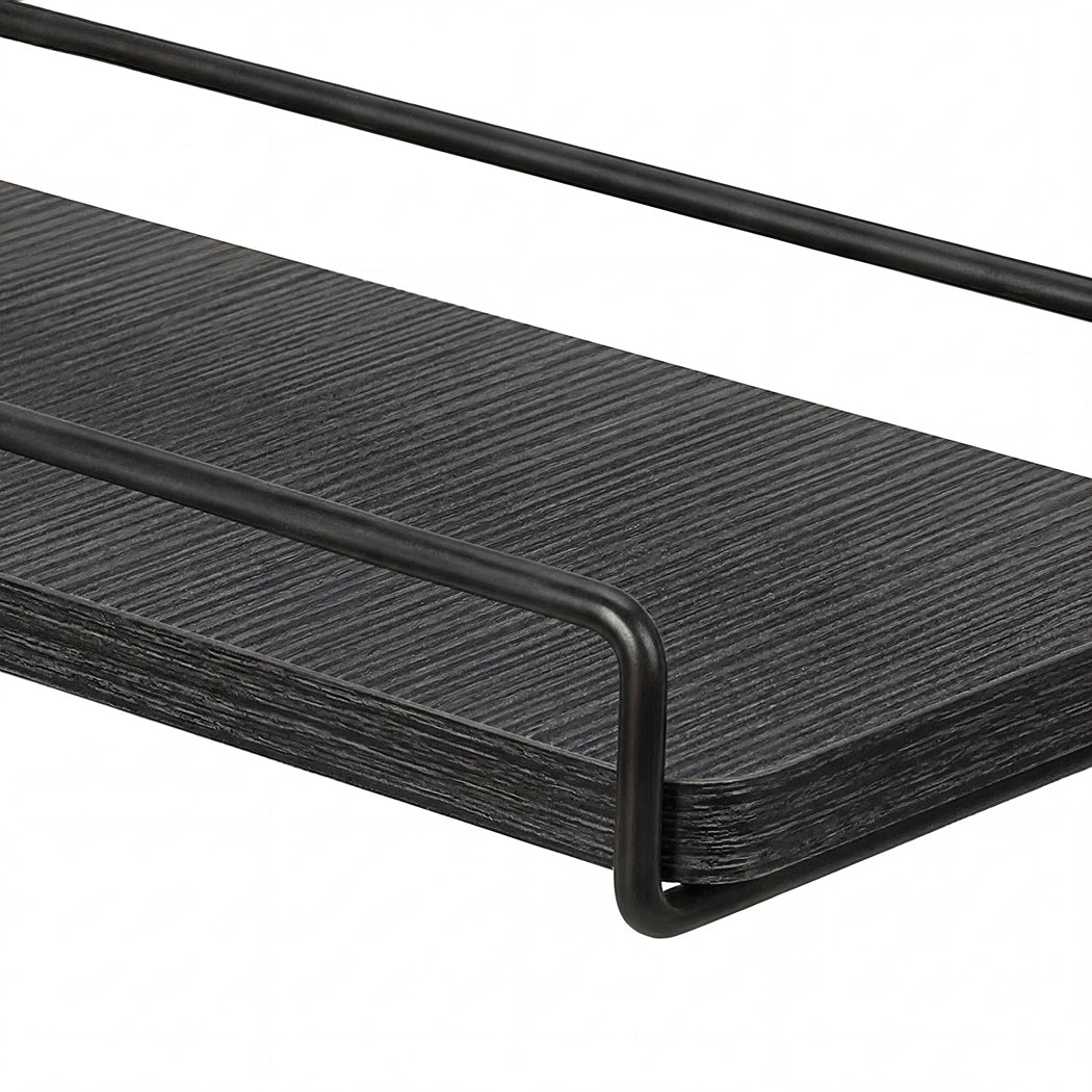Floating Corner Wall Shelves 2 Pack Black | HomeAndLiving