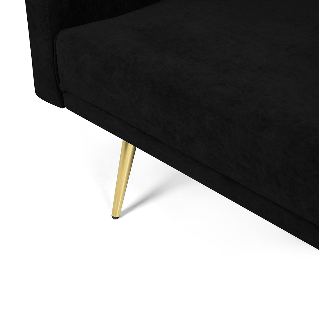 Modern Sofa Bed Convertible Velvet Lounge Recliner Couch Sleeper 3