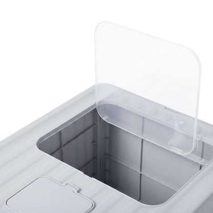 Stainless Steel Enclosed Cat Litter Box Grey 49x38x36cm