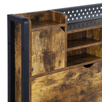 Luxury Queen Bed Frame Storage Headboard Industrial  Foldable