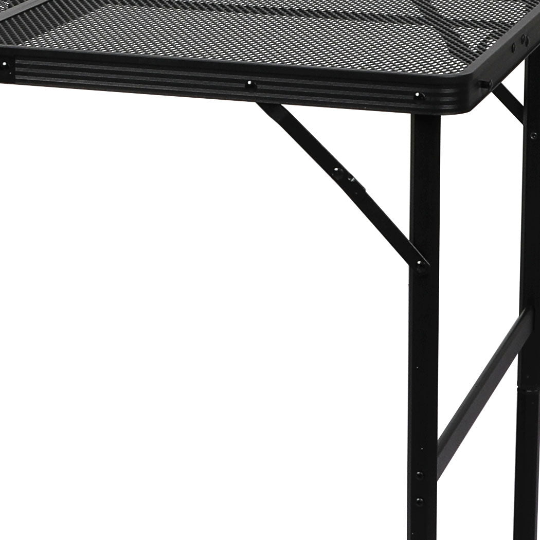 Portable Grill Table Aluminium 90x60x40cm