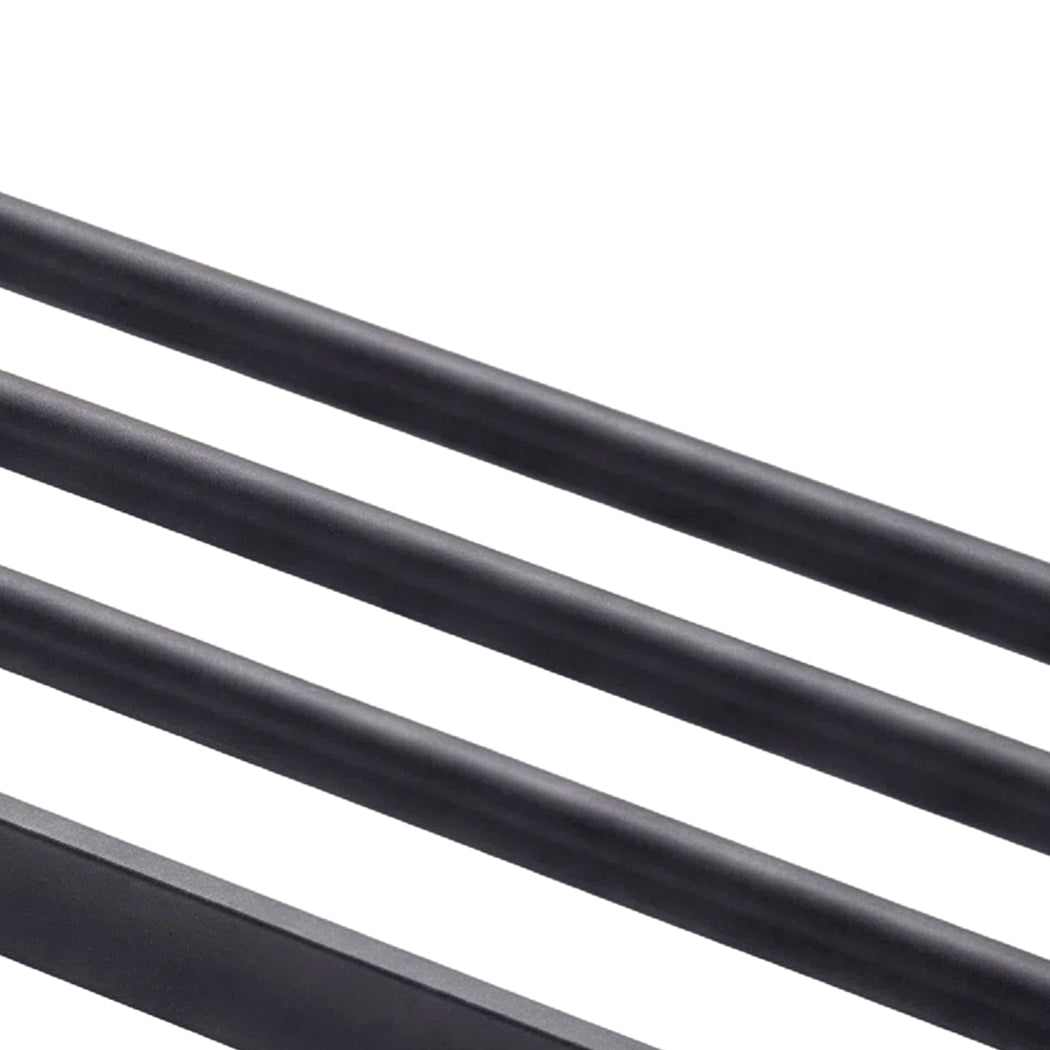 Double Bar Towel Rack Wall Mounted Black | HomeAndLiving - 6