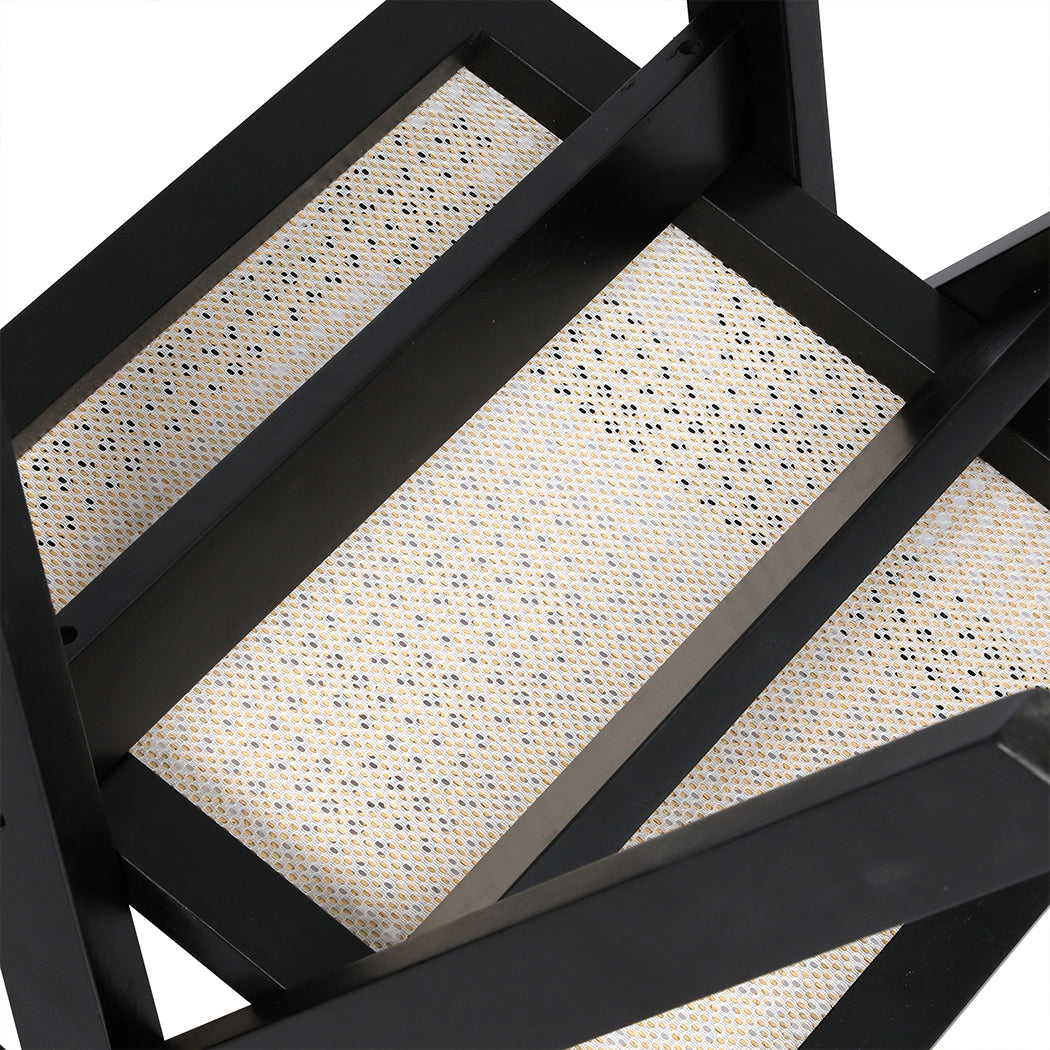 Elegant 6x Black Wicker Armchair Dining Chair  Comfortable Design
