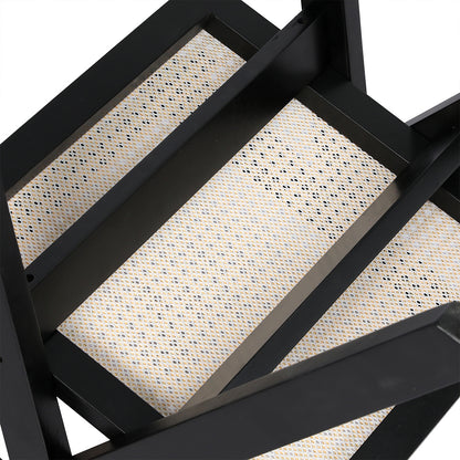 Elegant 6x Black Wicker Armchair Dining Chair  Comfortable Design