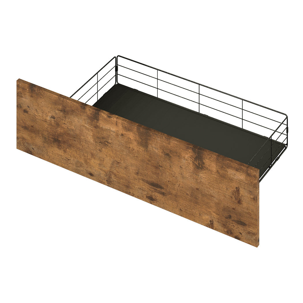 Brown bed frame 208x91x100cm, view 6