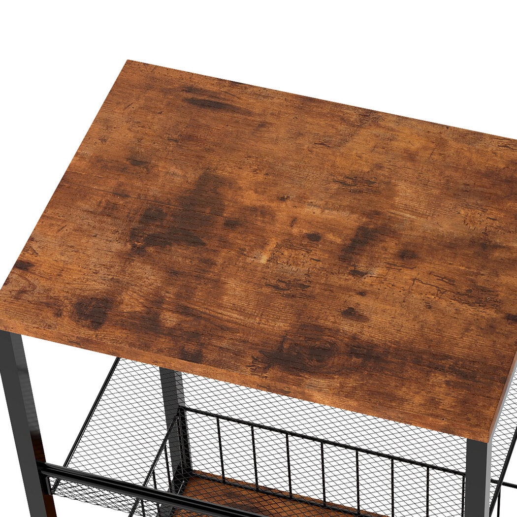 3-Tier Side Table Storage 40x30x60cm