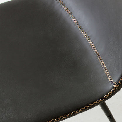 Dining Chairs Black Faux Leather 44x55x81cm