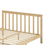 Luxury Wooden Bed Frame Queen Size Mattress Natural  Foldable