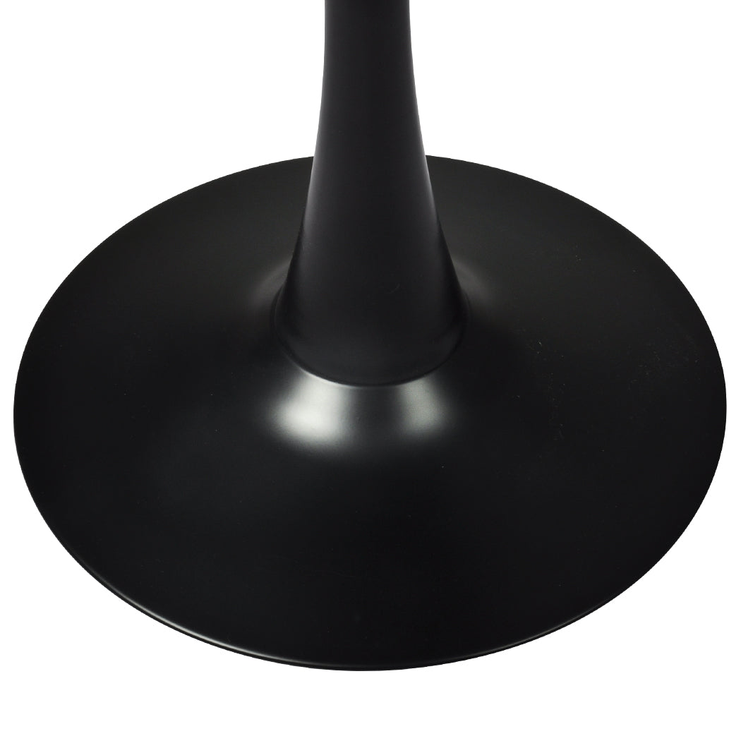 Contemporary 2x Round Bar Table Pub Tables Black  Easy Assembly