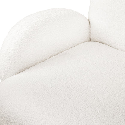 Luxury Cloud Sofa 3 Seater Sherpa Fleece White  Adjustable Height