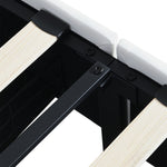 Minimalist Double Bed Frame With Adjustable Headboard White