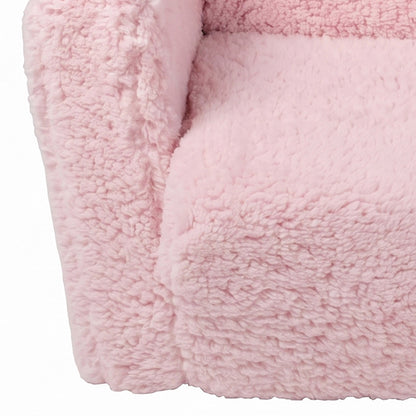 Kids Sofa Bed Pink 59.5x43.2x43.2cm