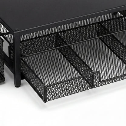 Levede Monitor Stand Riser Metal Computer Desk Organizer Shelf Drawer Pen Holder