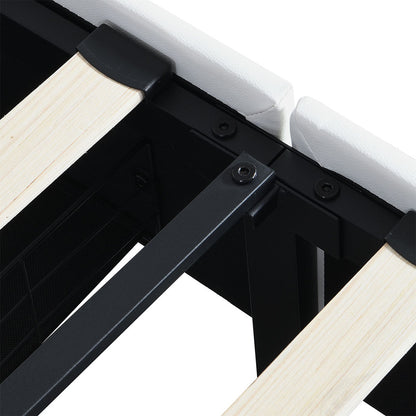 White bed frame 201x95x112cm, view 6