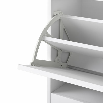 Shoe Rack Storage Bench White 60x24x51cm
