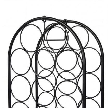 Wine Rack Metal Storage 31x18x82cm