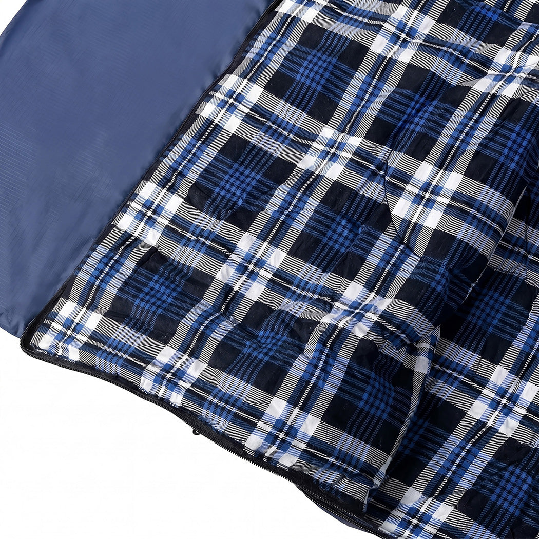 3-Season Sleeping Bag Camping Hiking Blue | HomeAndLiving - 6