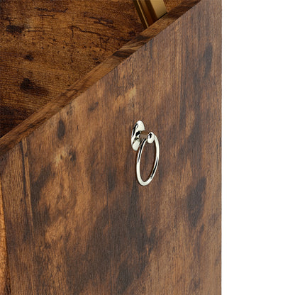 Rustic Storage Bench Wooden Cabinet 100x40x41cm