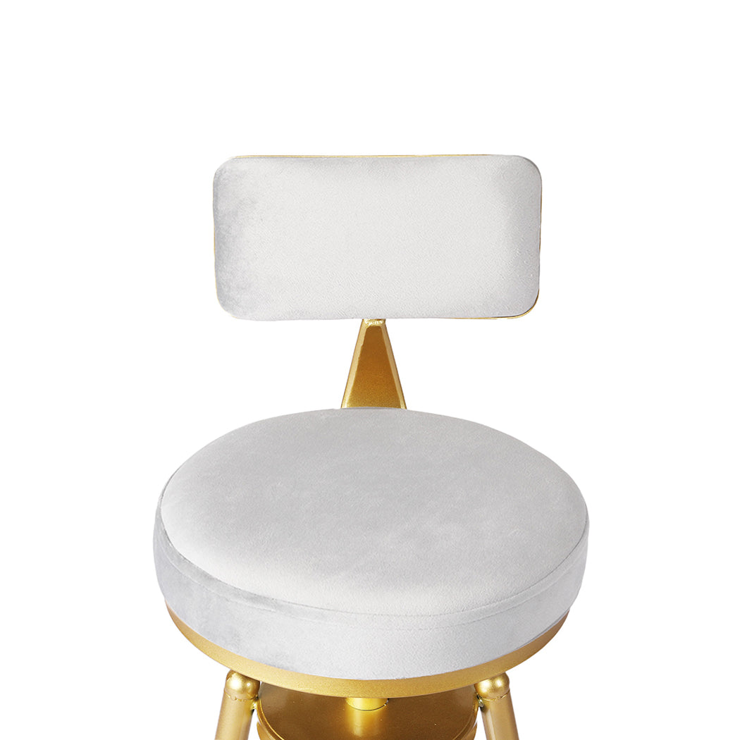 Stylish 4x Bar Stools Swivel Kitchen Bar Chair White  Multipurpose