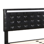 Ergonomic Floating Bed Frame Queen with Headboard LED Lights Mattress