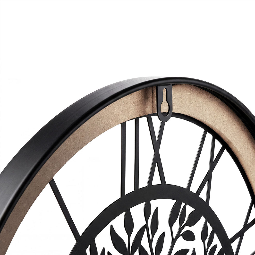 Vintage Tree Wall Clock Black 40x40x2.1cm