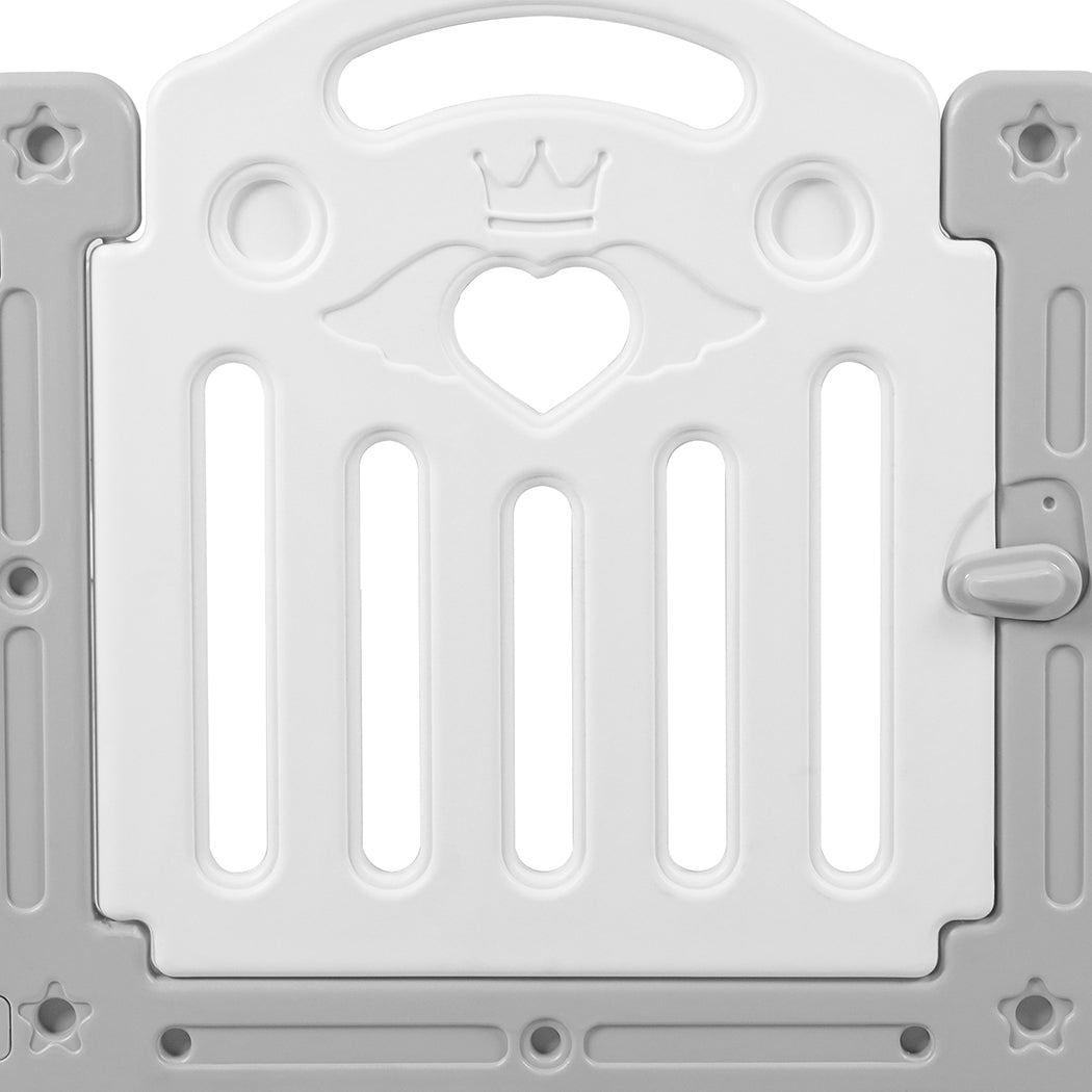 Kids Playpen Ensure Baby Safety with Toddler Fence- 22 Grey