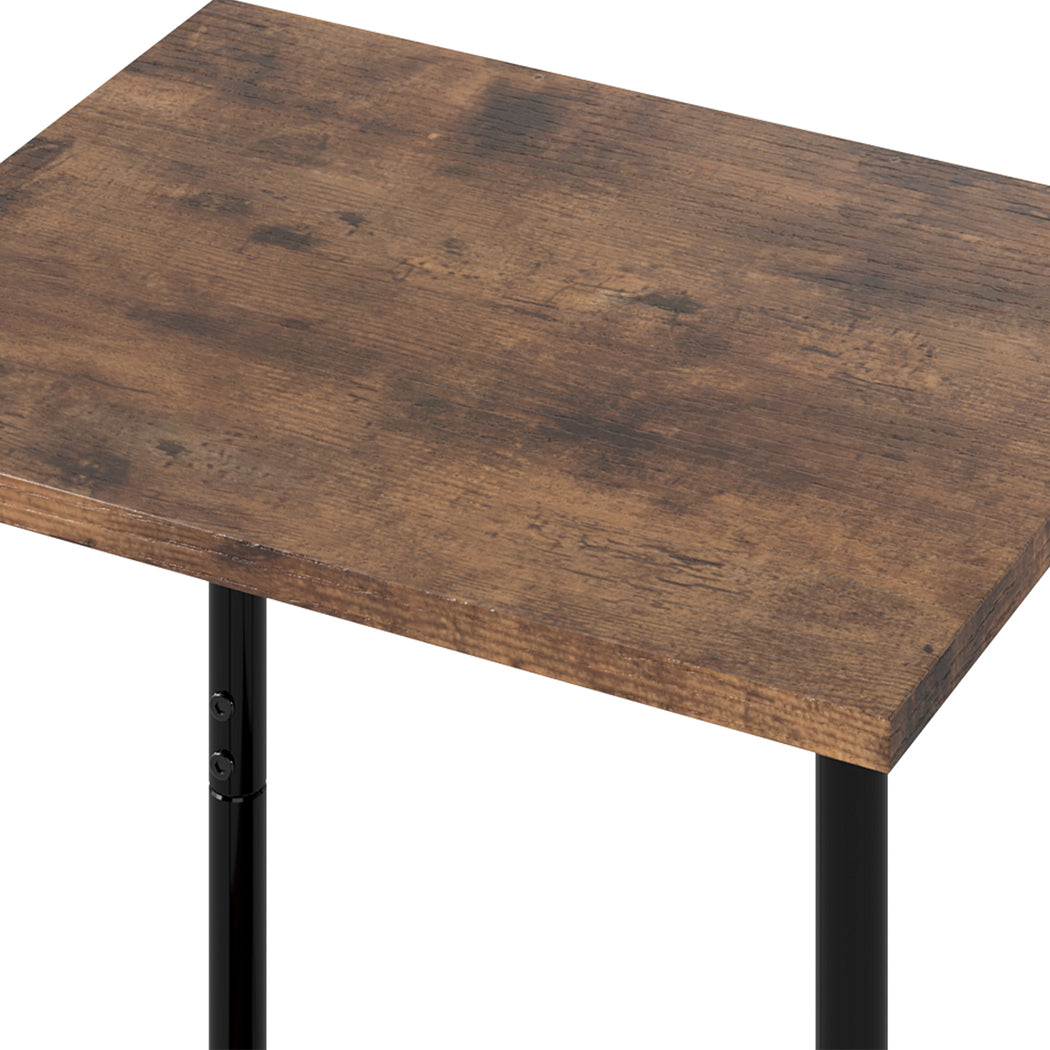 2-Tier Industrial Side Table Nightstand | HomeAndLiving