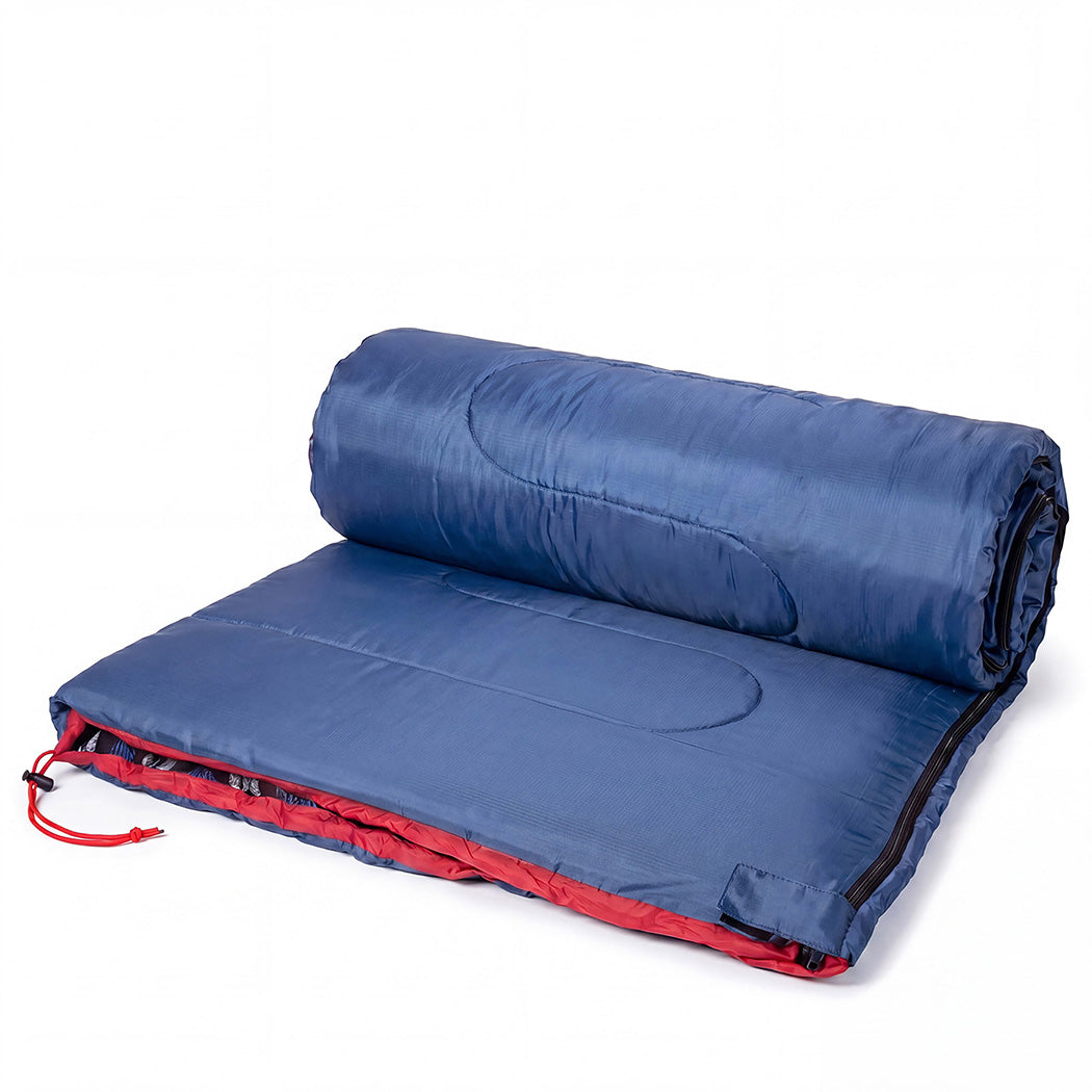 3-Season Sleeping Bag Camping Hiking Blue | HomeAndLiving - 7