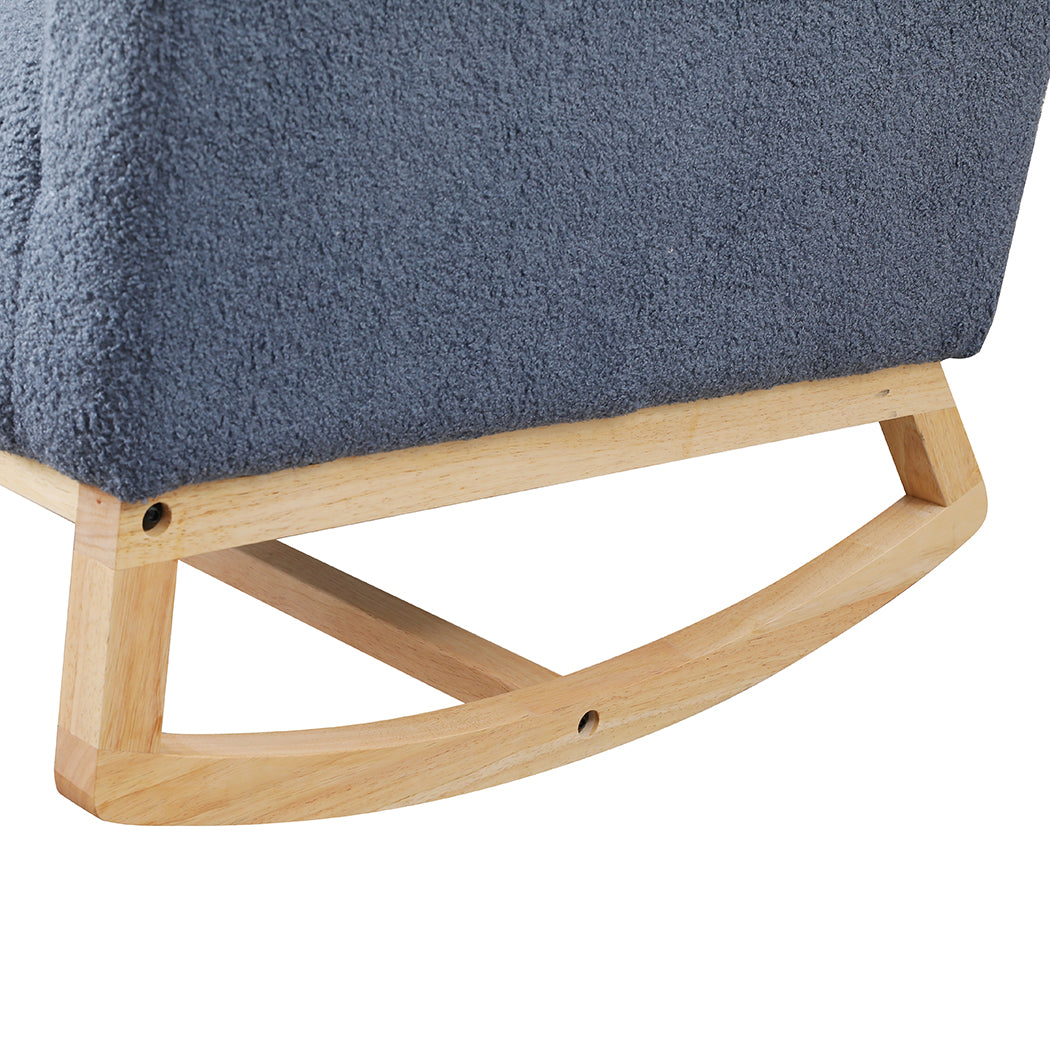 Premium Rocking Chair Ottoman Footrest With Side Pocket  Adjustable