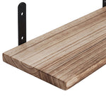 Floating Wall Shelves 5 Pack Rustic Wood Display | HomeAndLiving