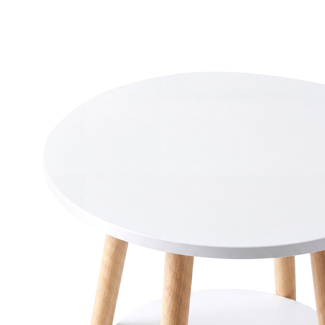 Round Coffee Table 2-Tier Side Table | HomeAndLiving