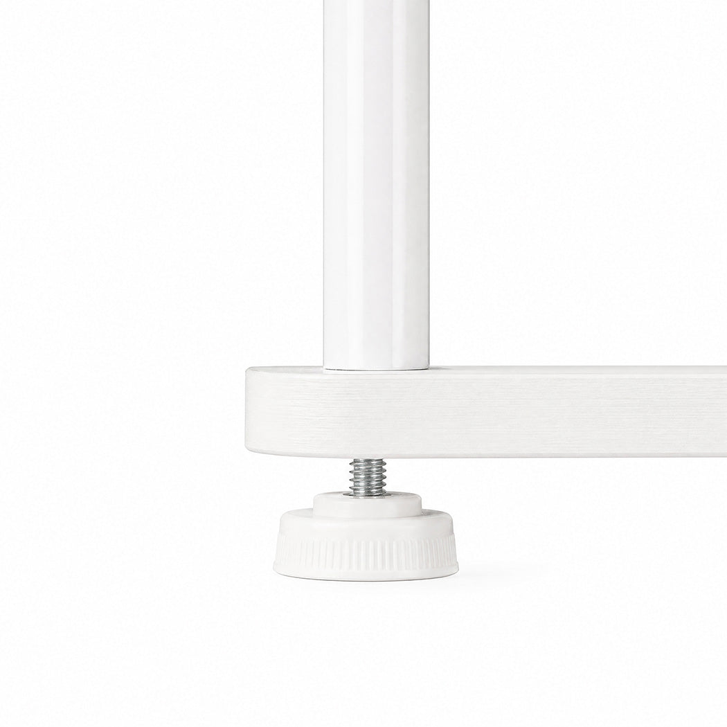 Corner Bookshelf Adjustable White 37.5x27.5x138cm