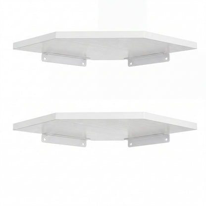 Corner Floating Wall Shelves 2 Pack White | HomeAndLiving - 7