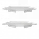 Corner Floating Wall Shelves 2 Pack White | HomeAndLiving