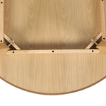 Ergonomic Dining Table Round Rubberwood Base 100cm Natural 100 CM